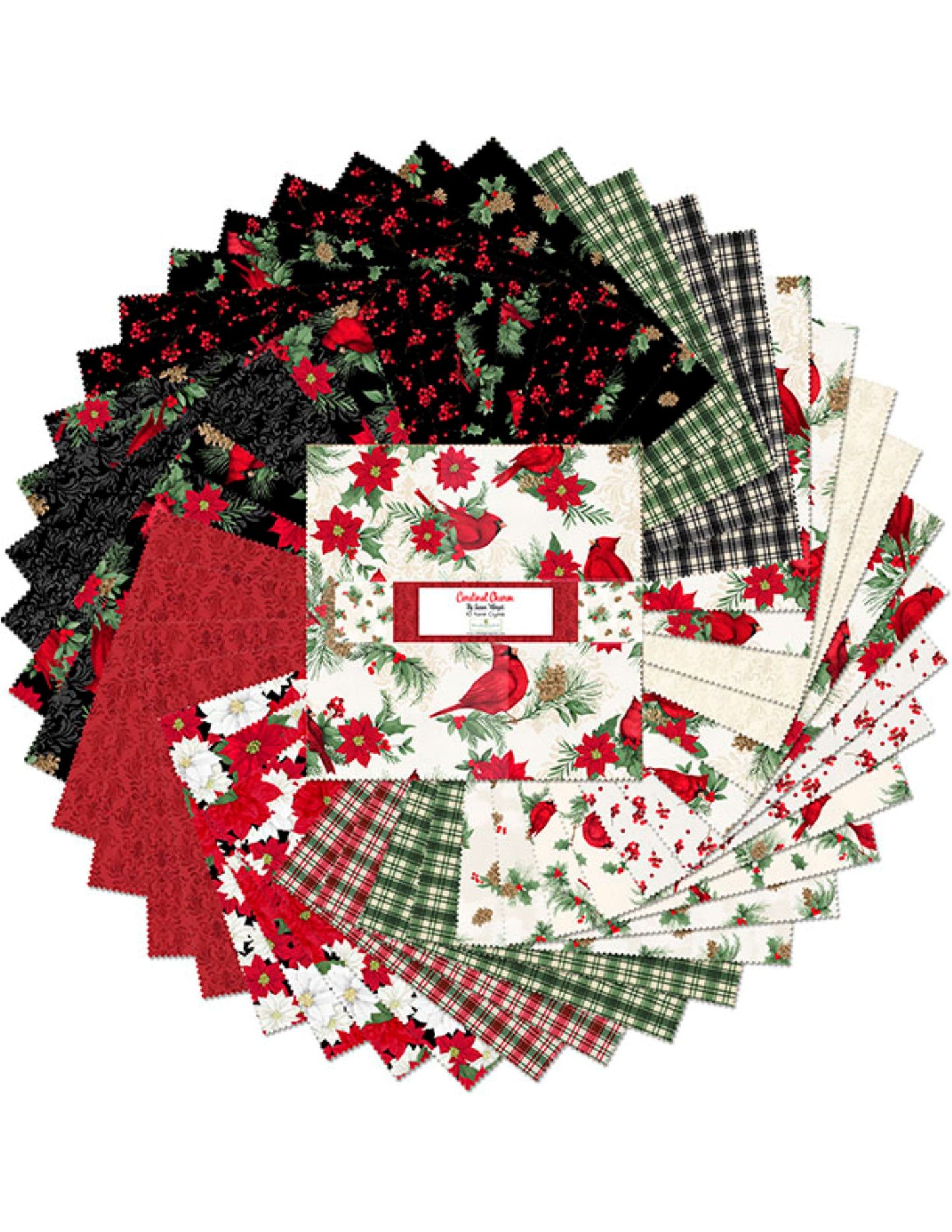 Cardinal Charm Layer Cake | Wilmington Prints 42 Piece 10 Inch Precut Cotton Fabric Squares