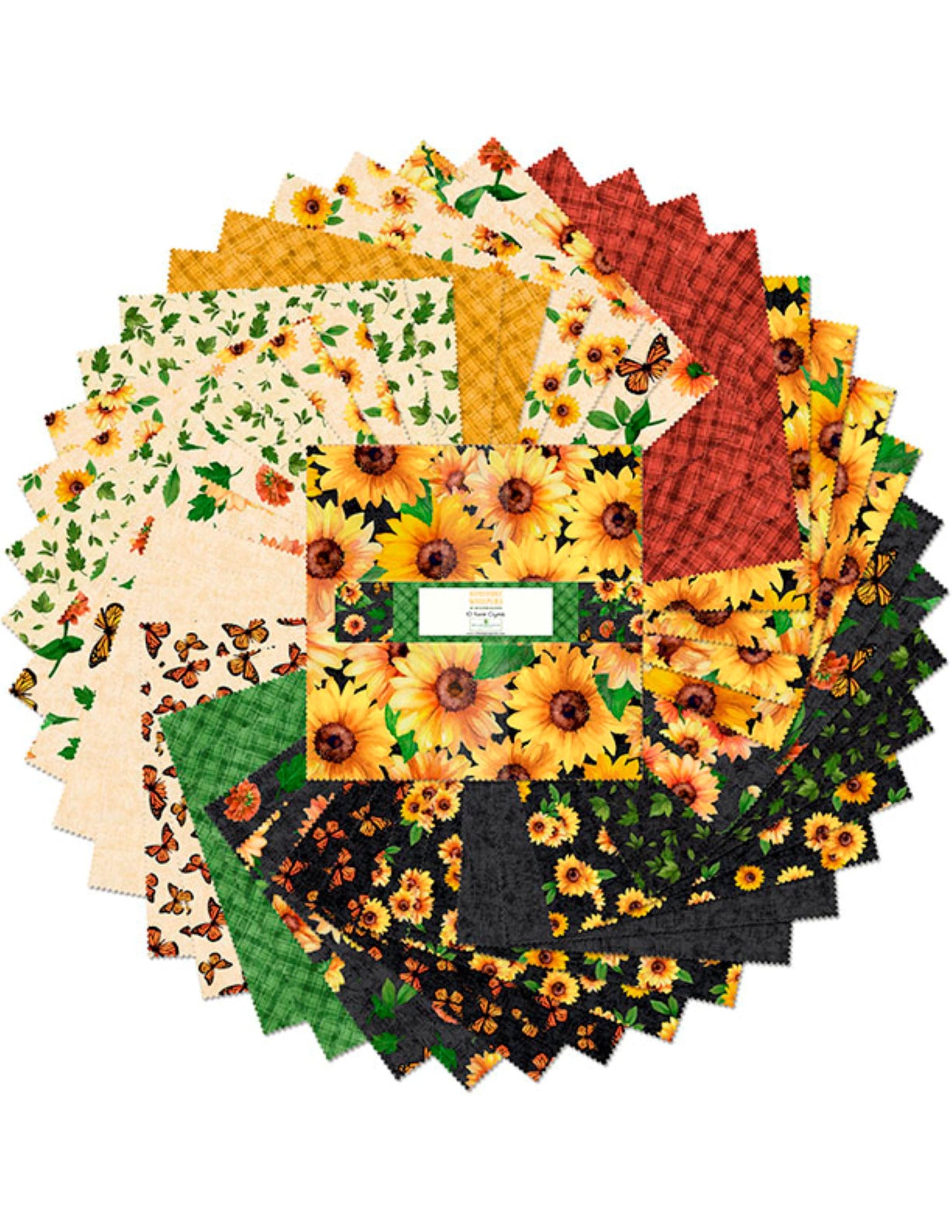 Sunshine Whispers 10 Inch Fabric Squares | Wilmington Prints 42 Piece Layer Cake Bundle