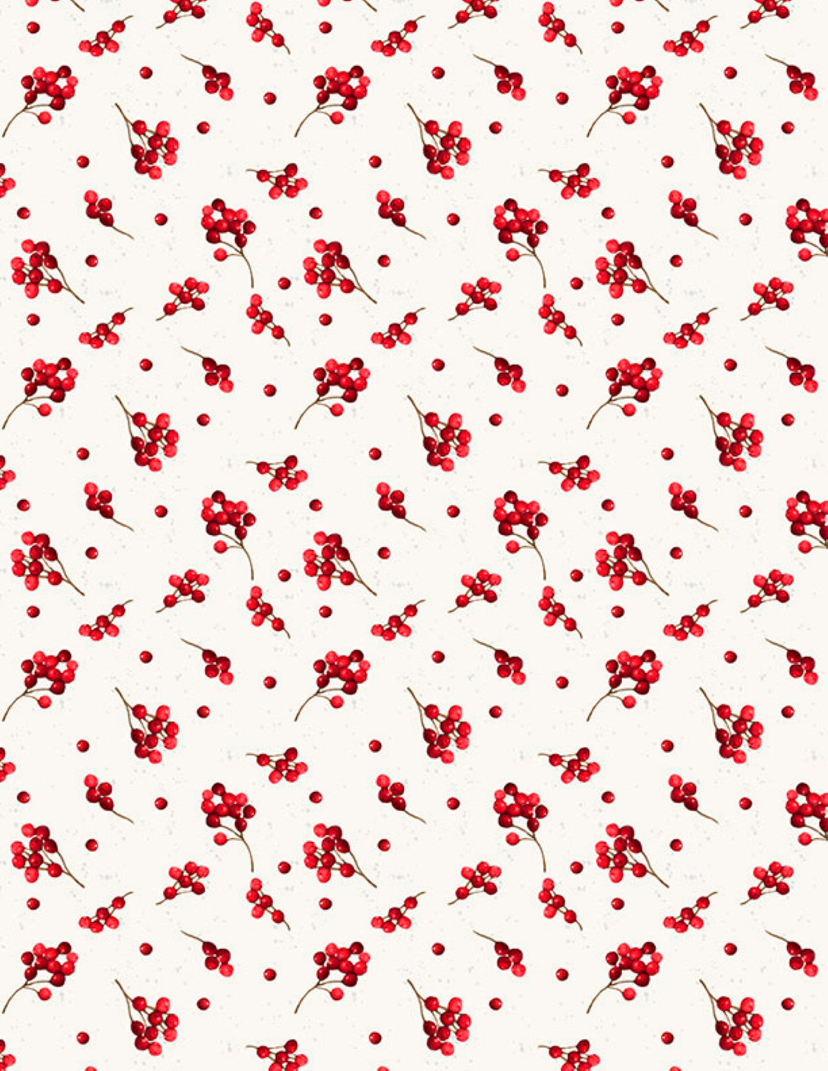 Cardinal Charm Winter Berries Fabric | Wilmington Prints Christmas Cotton Fabric by the Yard