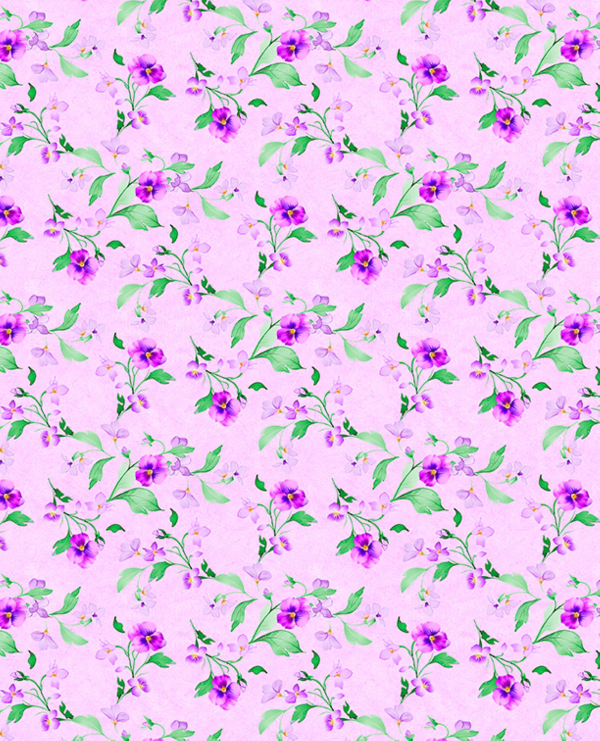 Pansy Fields Trailing Florals Fuchsia Fabric | Wilmington Prints