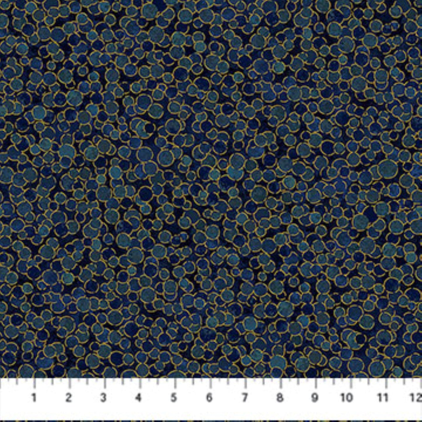 Northcott Shimmer Dusk Metallic Fabric | Navy Blue & Gold Quilting Cotton by the Yard