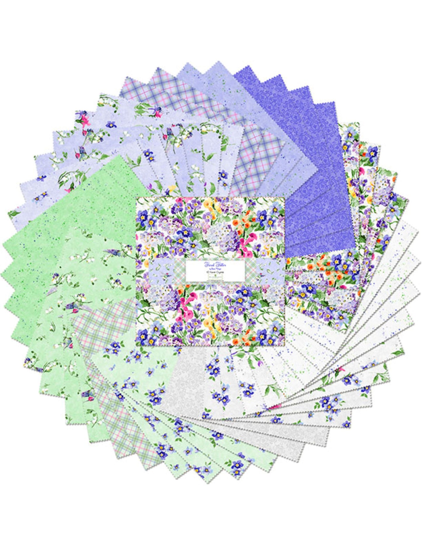 Floral Flutter 10" Fabric Squares by Wilmington Prints β Precut Cotton Quilt Fabric Bundle