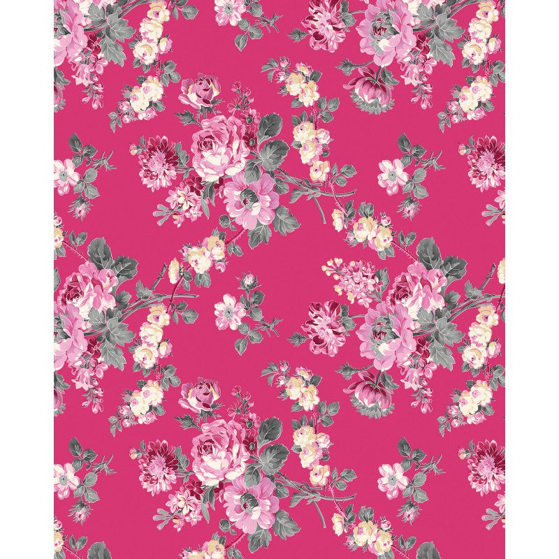 Promise Me by Pat Sloan – Rose-Inspired Floral Fabric Collection with Metallic & Pearlescent Accents – 100% Cotton