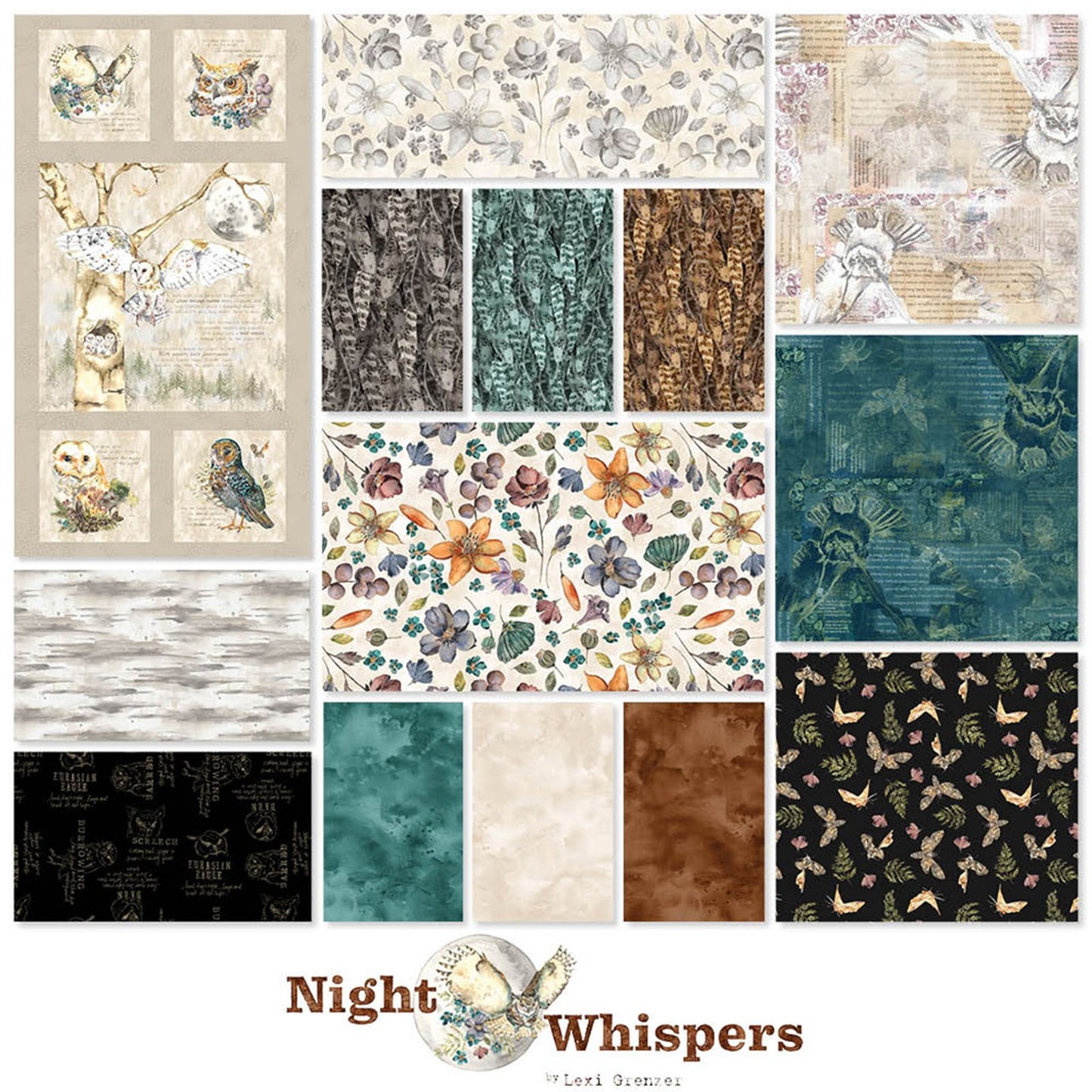 Night Whispers 10” Precut Fabric | Clothworks | 42-Piece Set