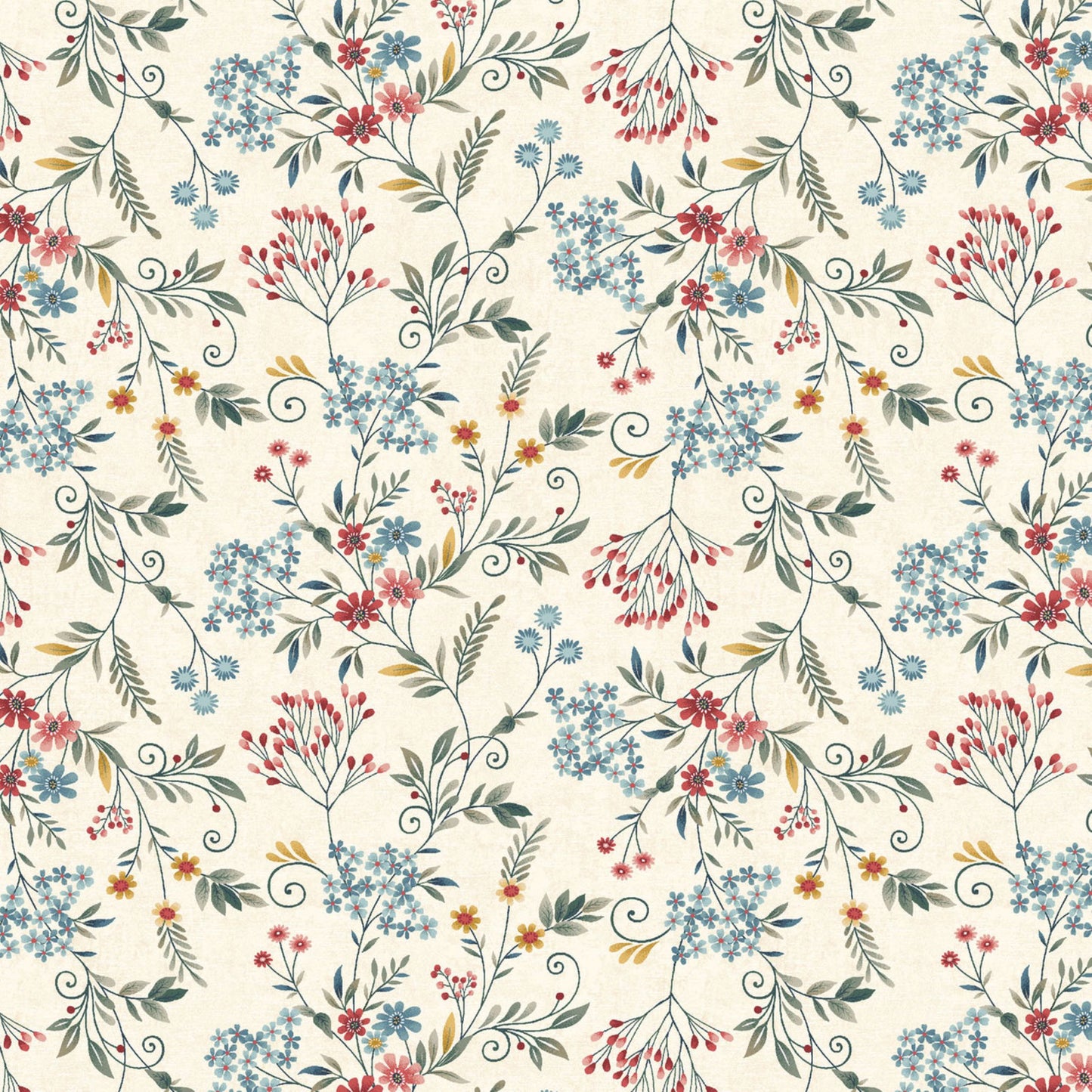 Henry Glass Norwegian Forest Tender Vines Quilting Cotton Fabric