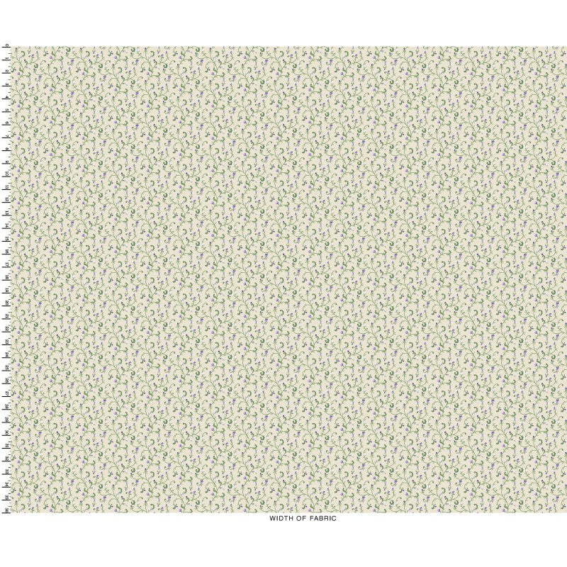 Lilac Lane by Maywood Studios – 100% Cotton Floral Fabric with Lilac Vines in Lavender, Purple & Green – Quilting & Home Decor