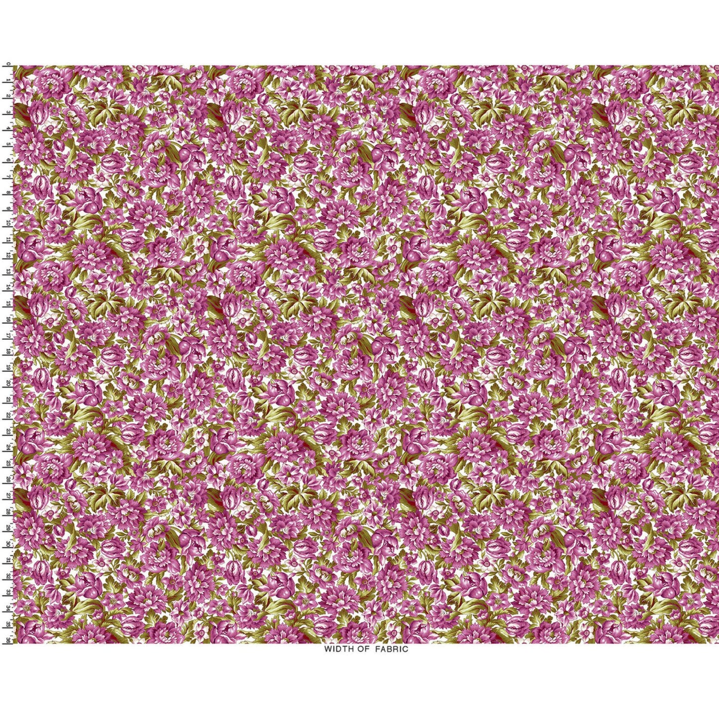 Maywood Studios Veranda Packed Floral Cream Quilting Cotton Fabric