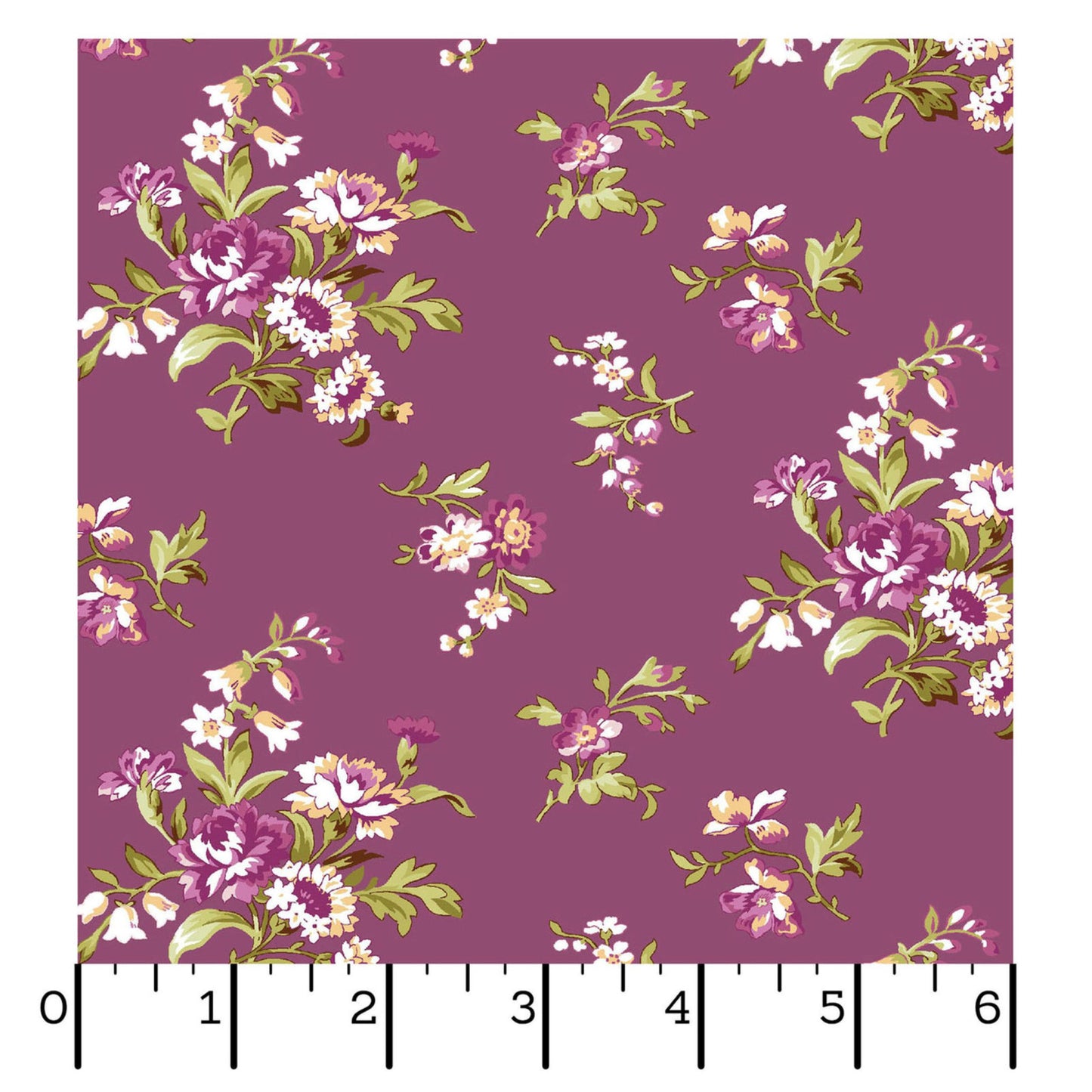 Maywood Studios Veranda Trailing Vine Plum Premium Quilting Cotton Fabric