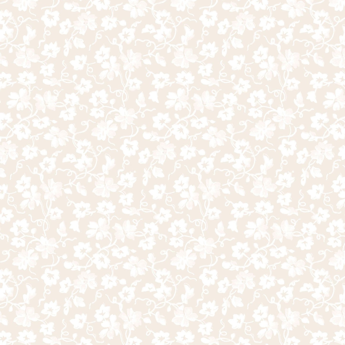 Maywood Studio La Fleur Flannel Packed Ditsy – Cream | 100% Cotton Flannel Fabric | Quilting, Sewing & Cozy Projects
