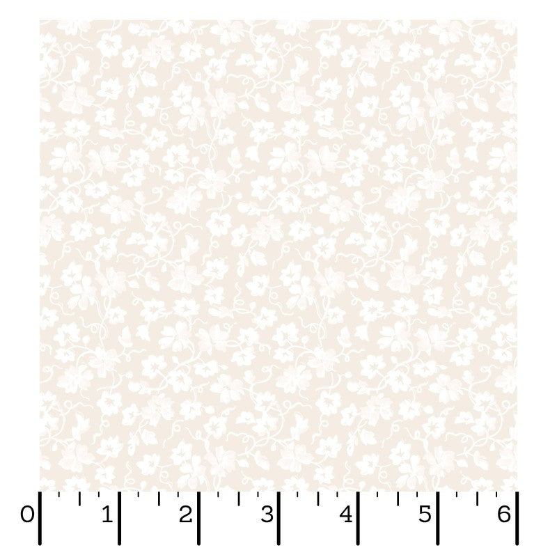Maywood Studio La Fleur Flannel Packed Ditsy – Cream | 100% Cotton Flannel Fabric | Quilting, Sewing & Cozy Projects