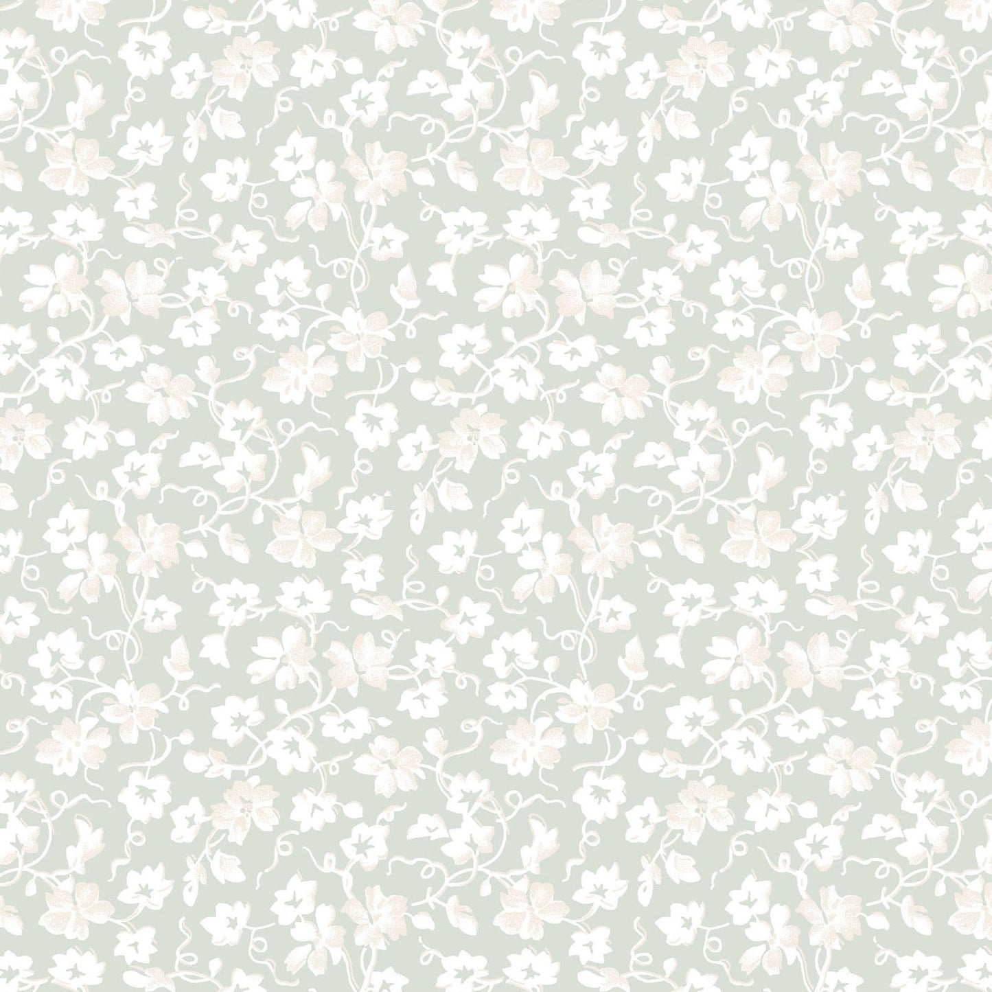 Maywood Studio La Fleur Flannel – Packed Ditsy Pale Sage Green | 100% Cotton Flannel Blender Fabric