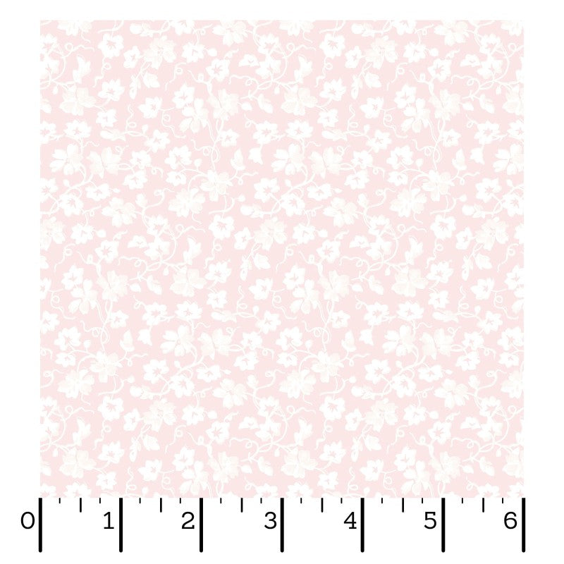 Maywood Studio La Fleur Flannel – Packed Ditsy Pale Pink | 100% Cotton Flannel Blender Fabric
