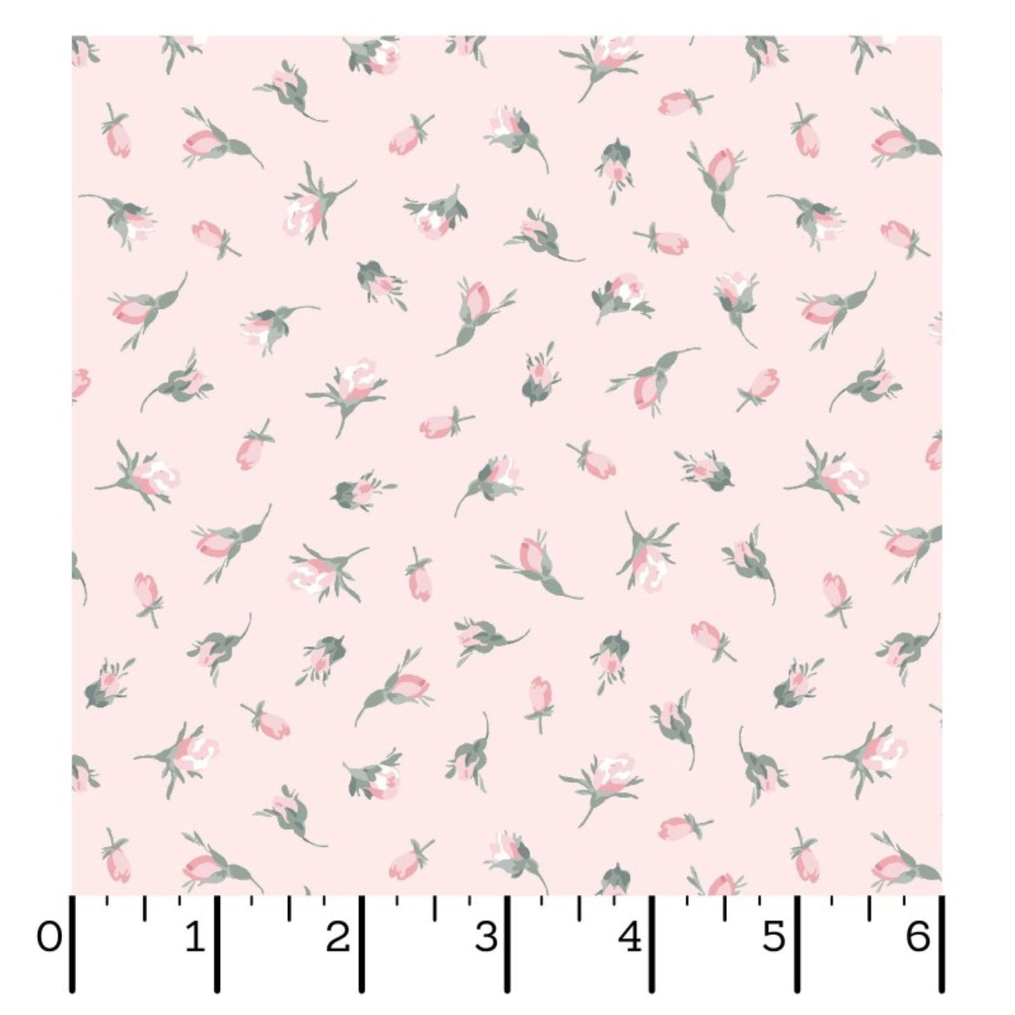 Maywood Studio La Fleur Flannel Packed Ditsy Pale Pink