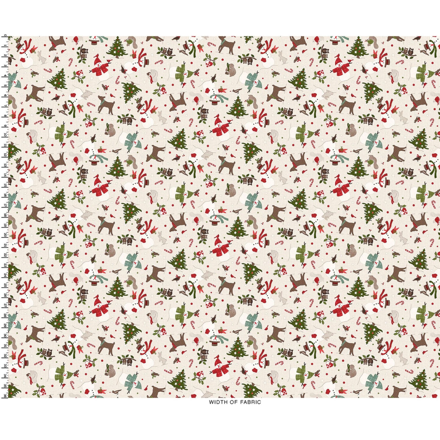 Snowtop Mountain Flannel Christmas Toss Cream Fabric | Maywood Studio Holiday Flannel