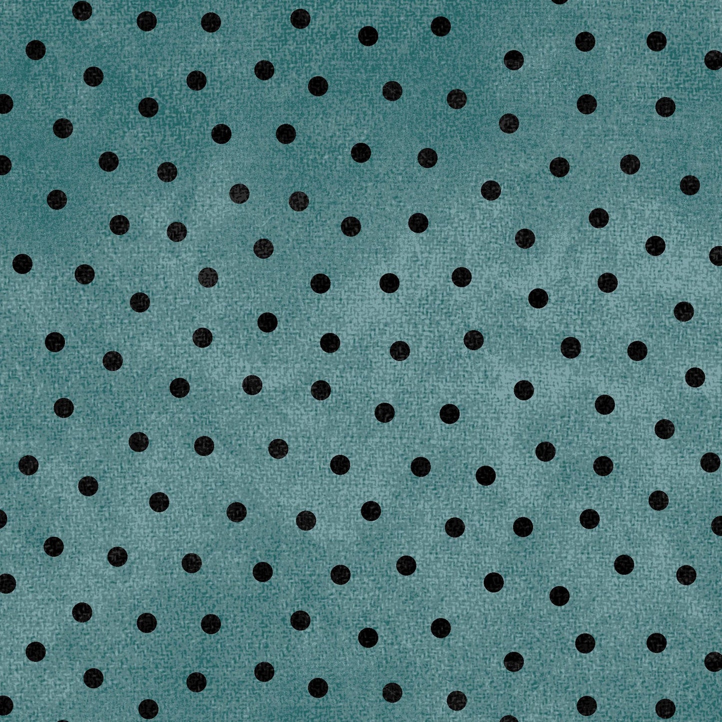 Teal Cotton Flannel Fabric with Black Dots - Maywood Studios Woolies