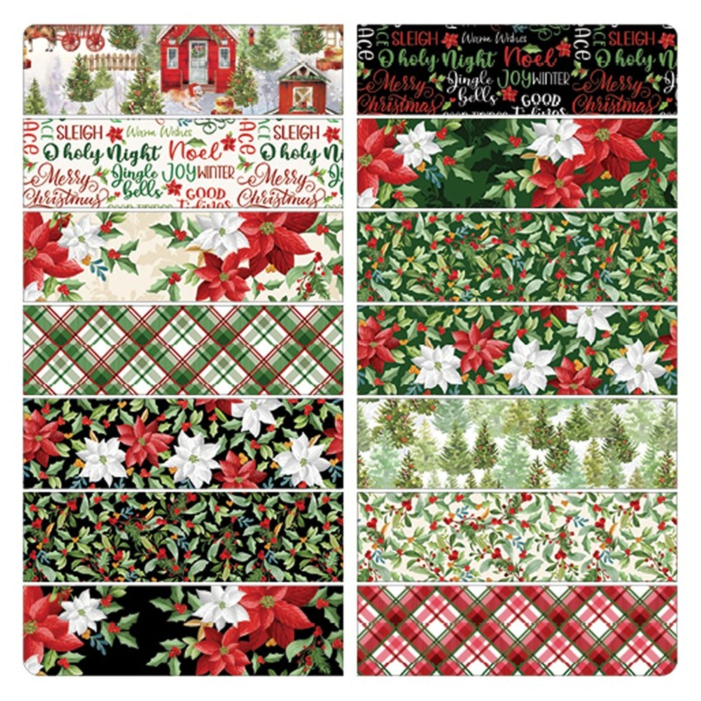 Heartland Holiday 10" Precut Fabric Squares | Benartex 42 Piece Quilting Cotton Bundle