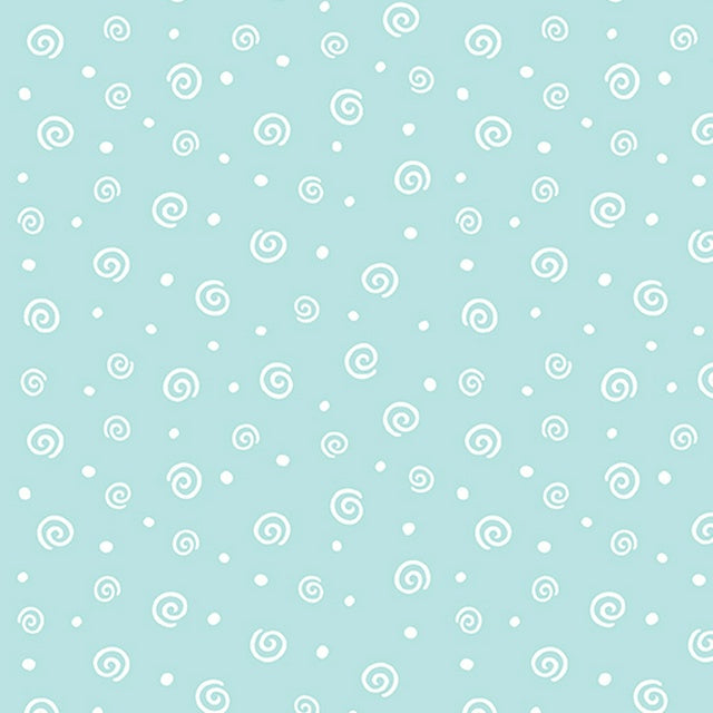 Twinkle Comfort Flannel by Benartex – Mint Green with White Swirls, 100% Cotton, 45" Wide