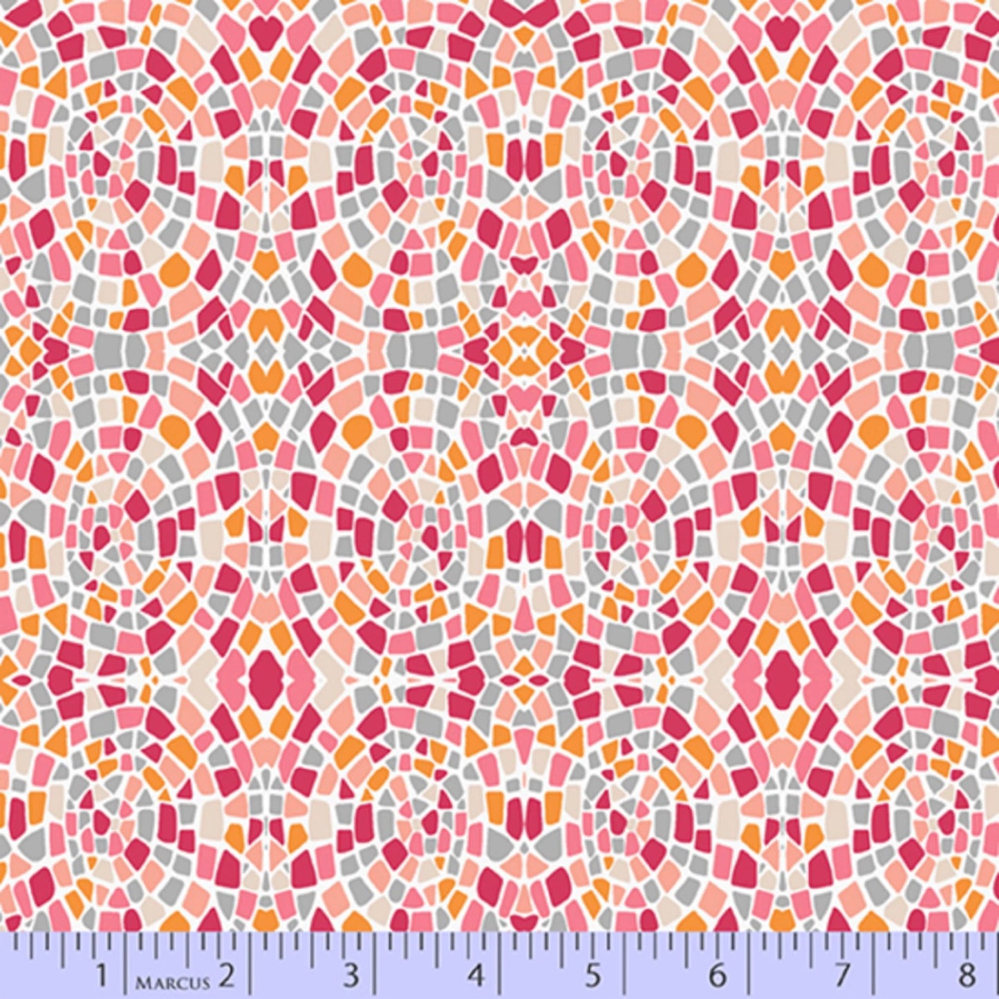 Fuchsia Geometric Quilt Cotton.