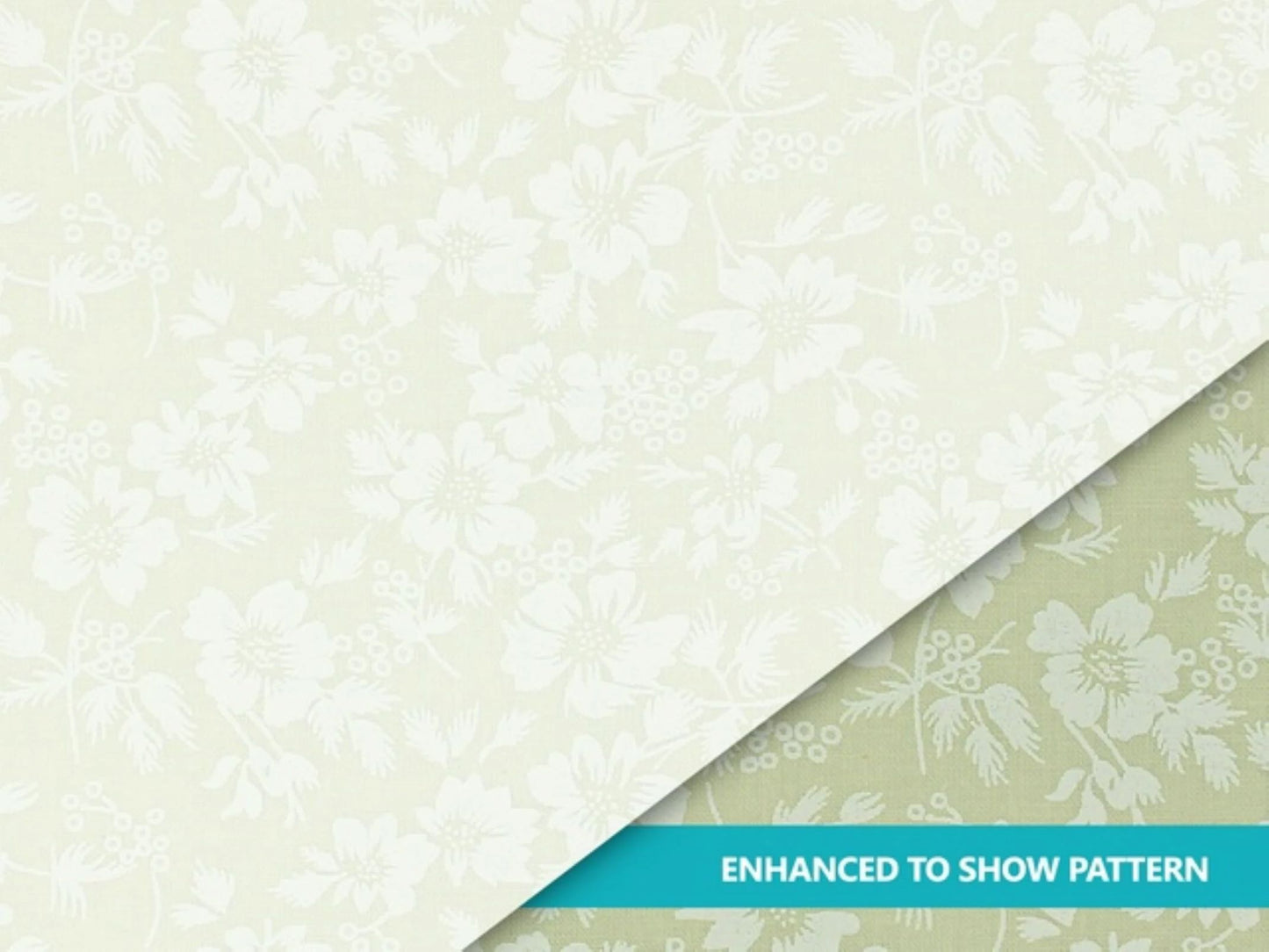 Off White Floral Tone on Tone Cotton Quilt Fabric – Vintage Style for Quilts & Sewing