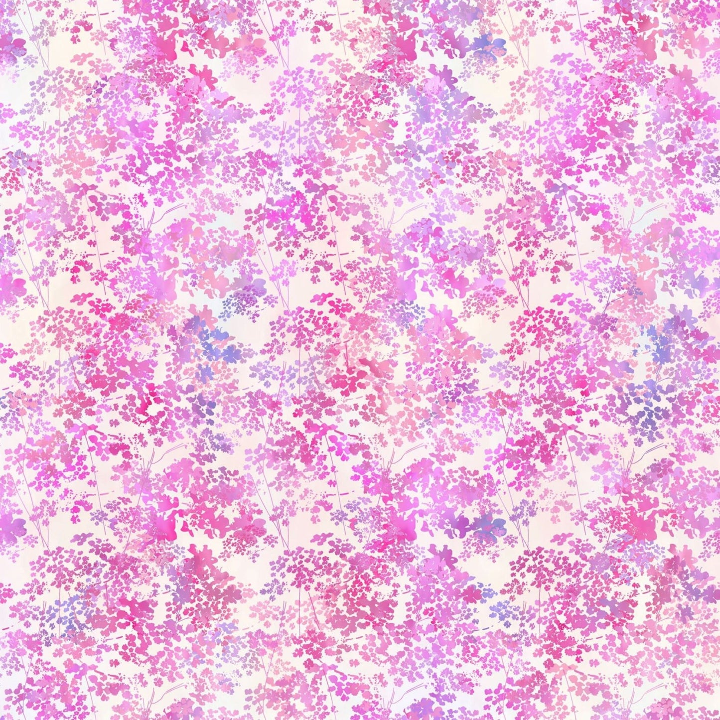 Burgundy & Pink Digital Print Fabric - Garden of Dreams by Jason Yenter