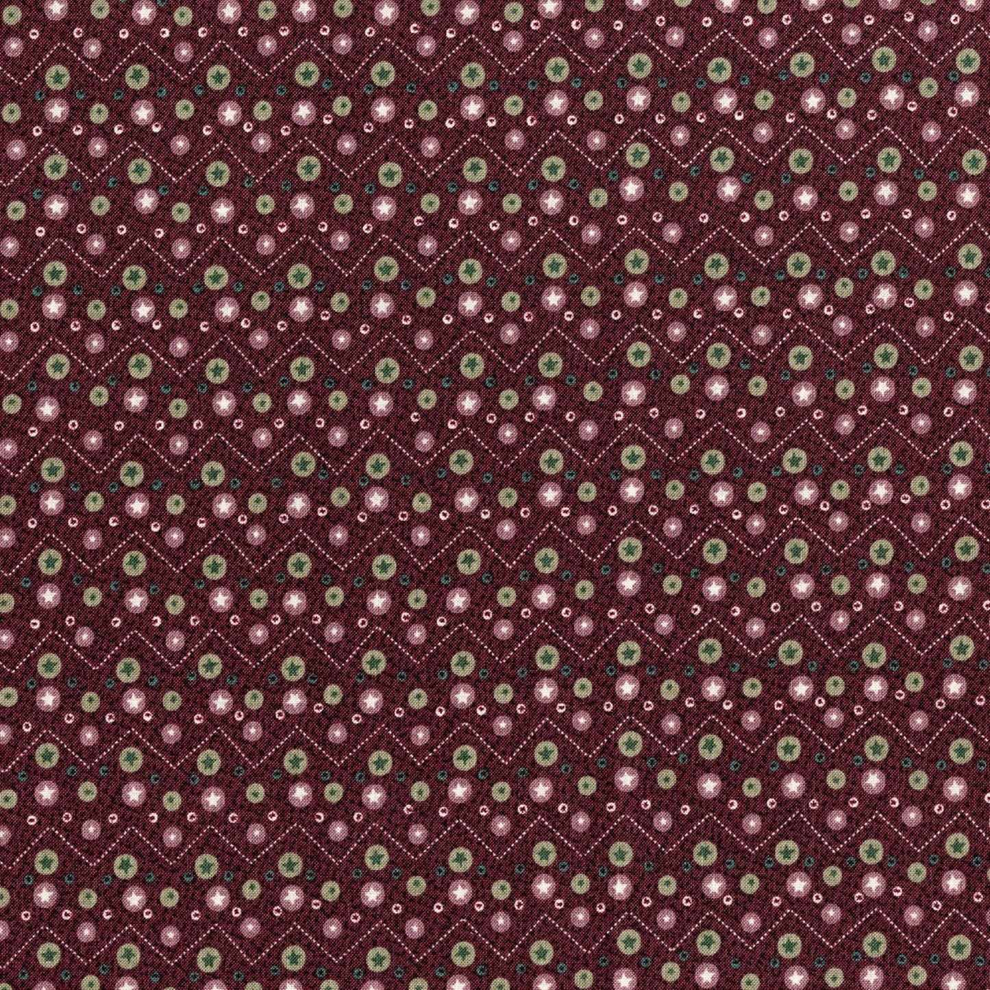 Sage Green & Mulberry Chevron Fabric - Frosty Friends Collection