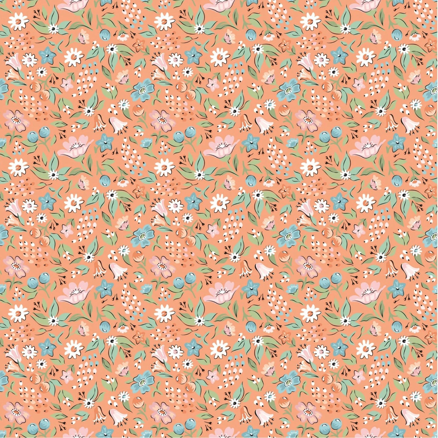 Vintage Floral Cotton Fabric - Garden Party by Poppie Cotton