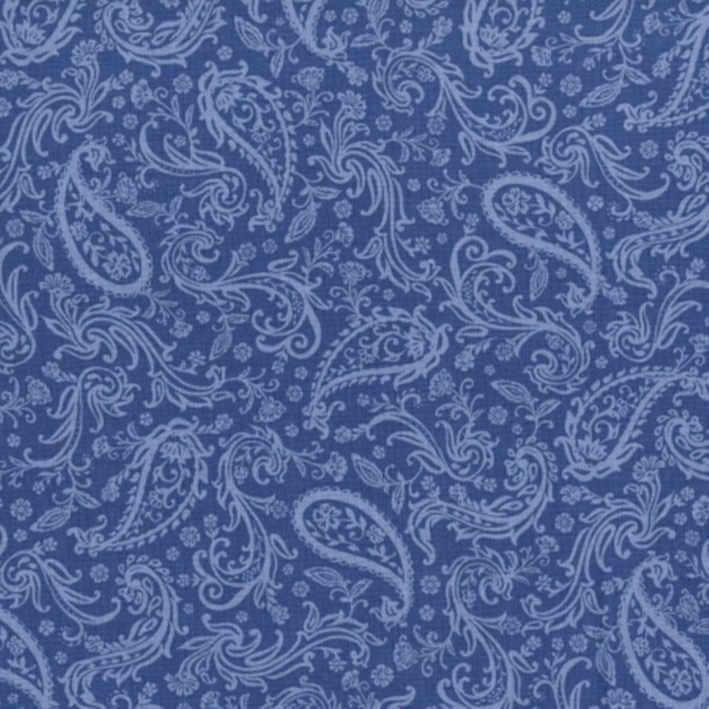 Ambrosia Farm Blue Paisley Cotton Fabric - Vintage Style