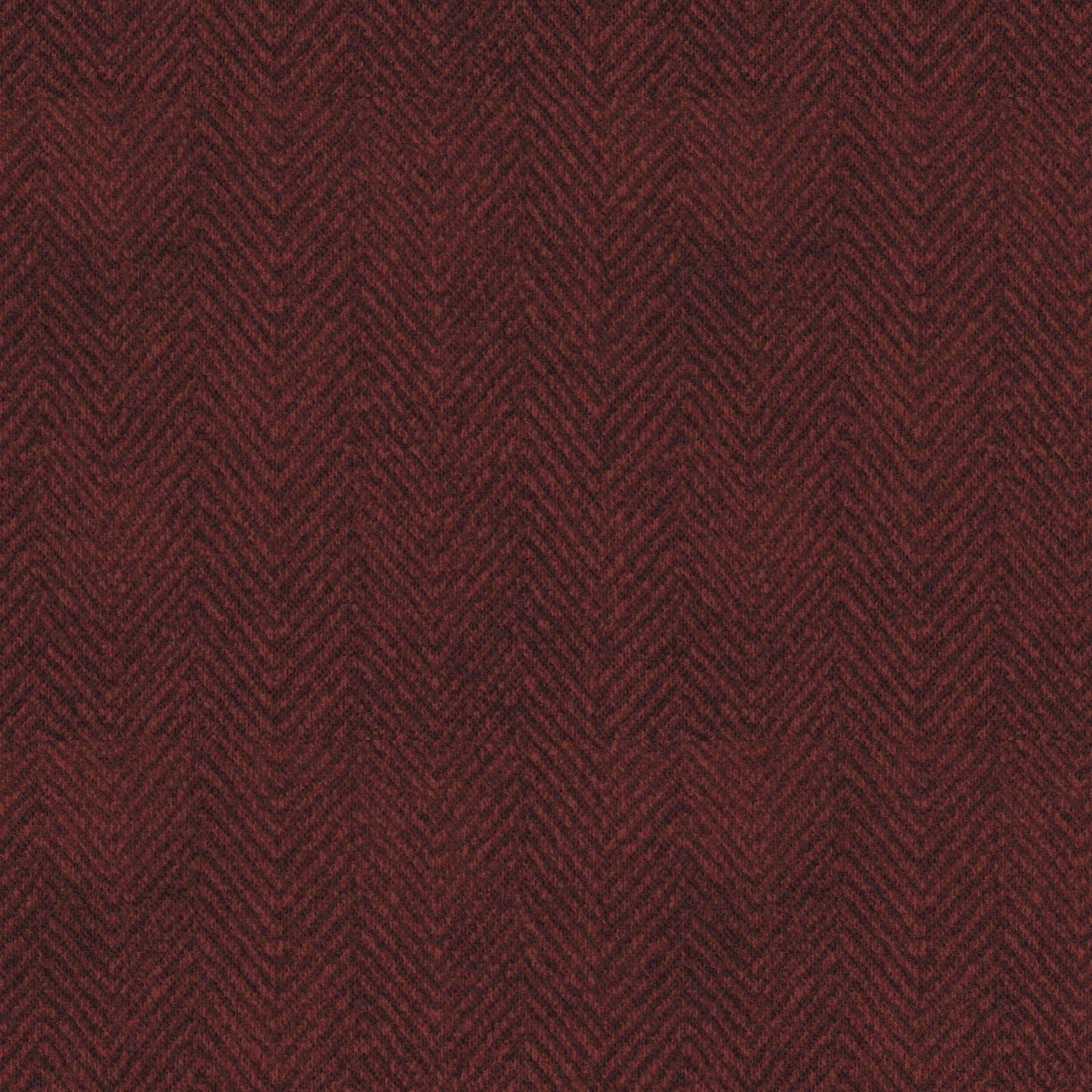 Maywood Studio Woolies Collection by Bonnie Sullivan - Dark Red Herringbone Flannel: