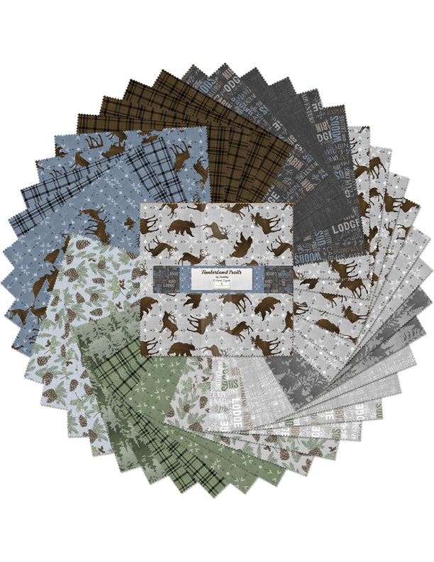 Timberline Trails – 10" Pre-Cut Fabric Squares (42 pcs) by Wilmington Prints