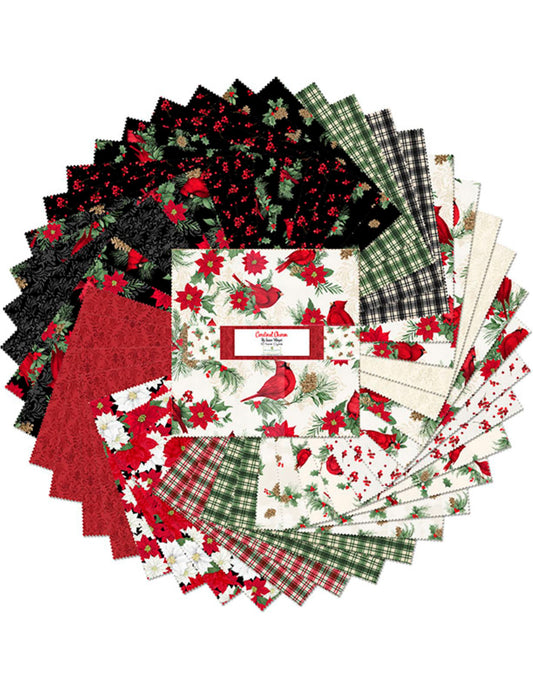 Cardinal Charm Layer Cake | Wilmington Prints 42 Piece 10 Inch Precut Cotton Fabric Squares