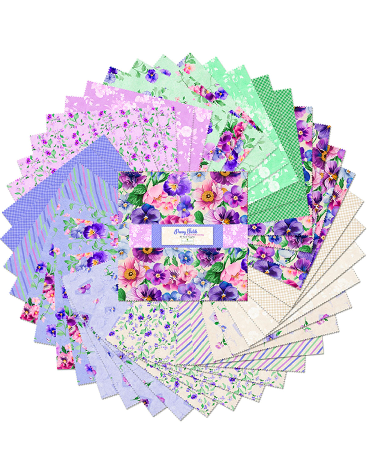 Pansy Fields Layer Cake – Wilmington Prints 42 Precut 10" Squares