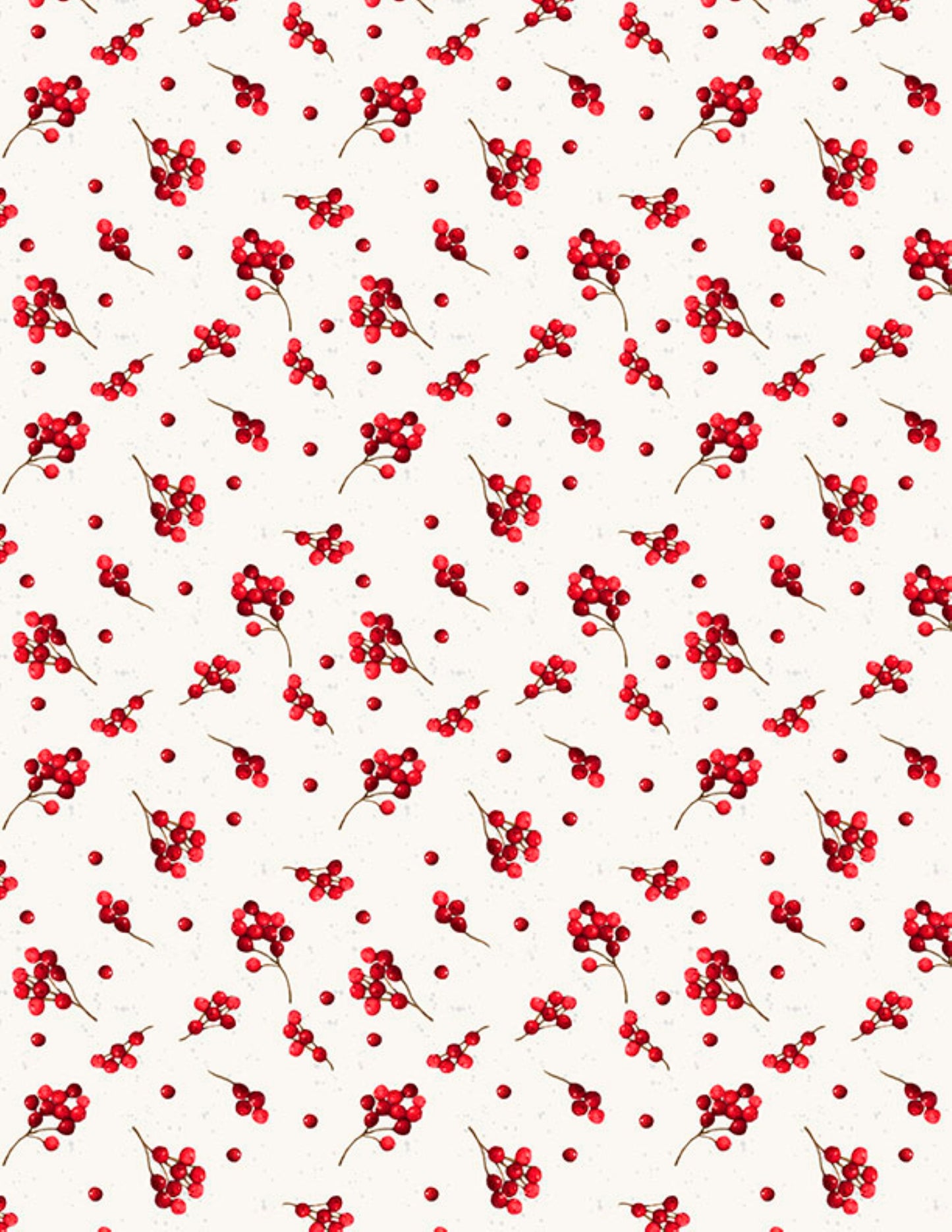 Cardinal Charm Winter Berries Fabric | Wilmington Prints Christmas Cotton Fabric by the Yard