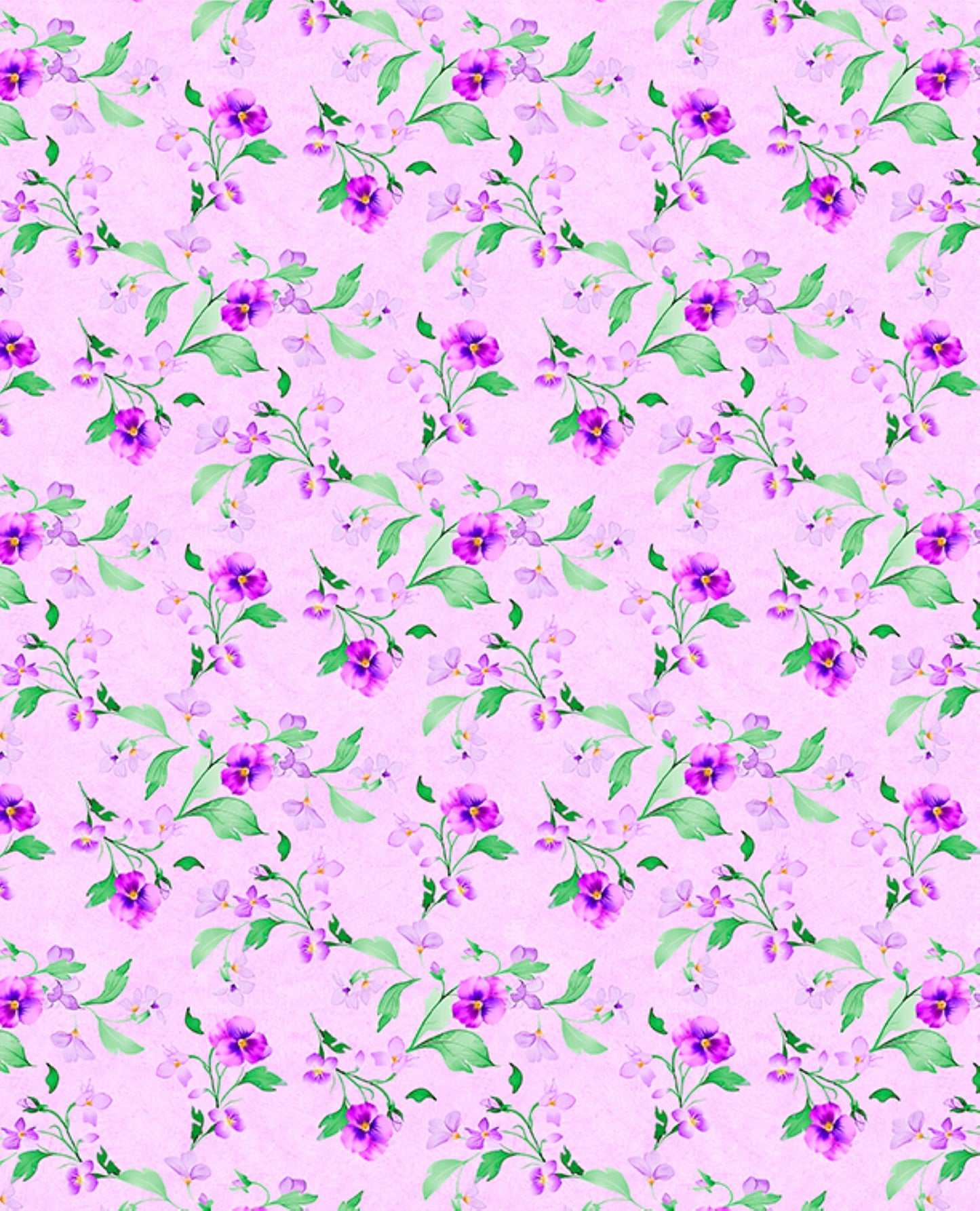 Pansy Fields Trailing Florals Fuchsia Fabric | Wilmington Prints