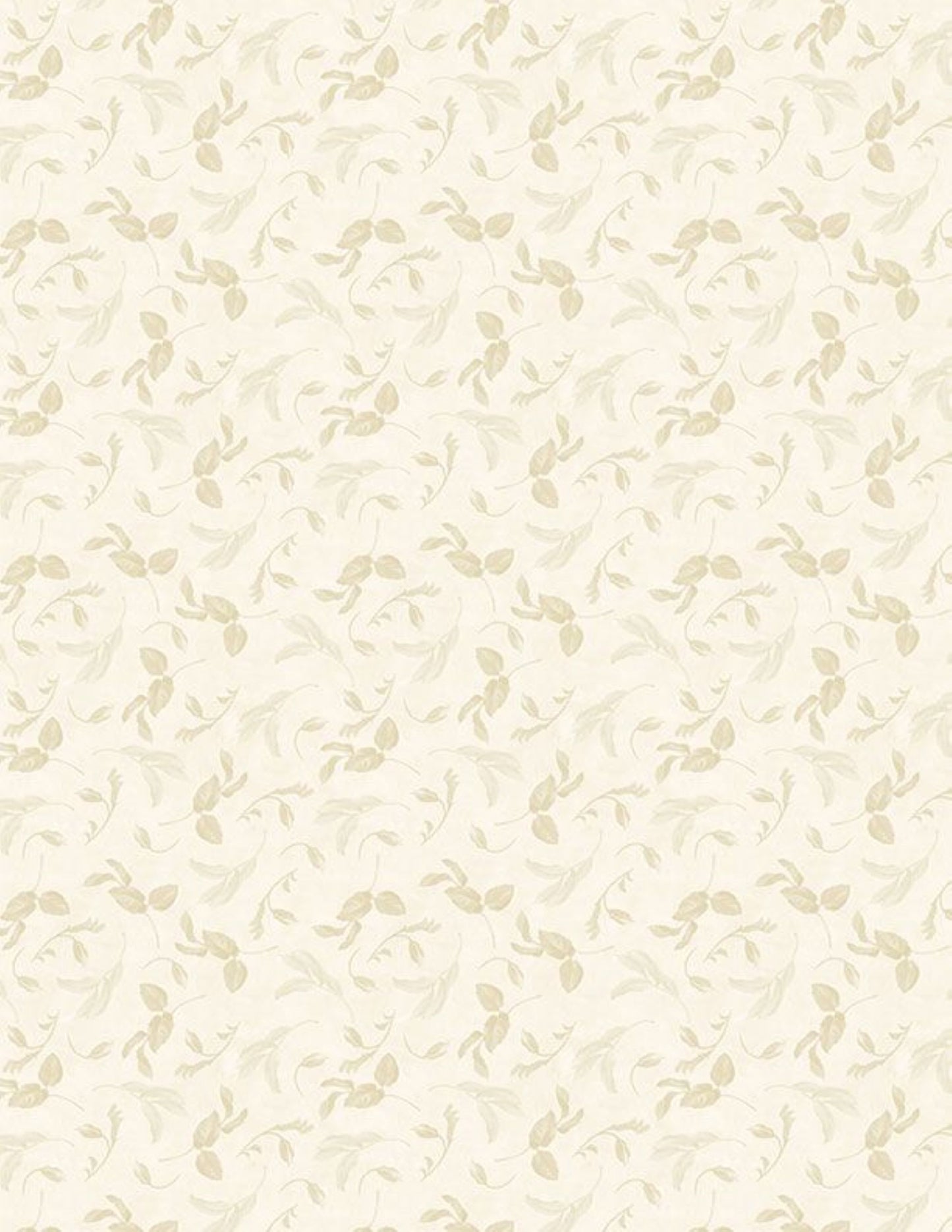 Wilmington Prints Blushing Meadow Leaf Toss Cream Cotton Fabric by the Yard