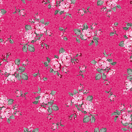 Promise Me by Pat Sloan – Rose-Inspired Floral Fabric Collection with Metallic & Pearlescent Accents – 100% Cotton