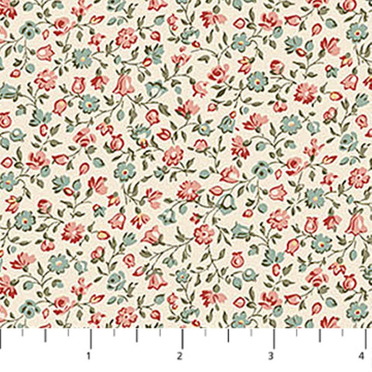 Ditsy Floral Cotton Fabric by Northcott – Vintage Tiny Floral, Manor Antiques Collection, Yardage