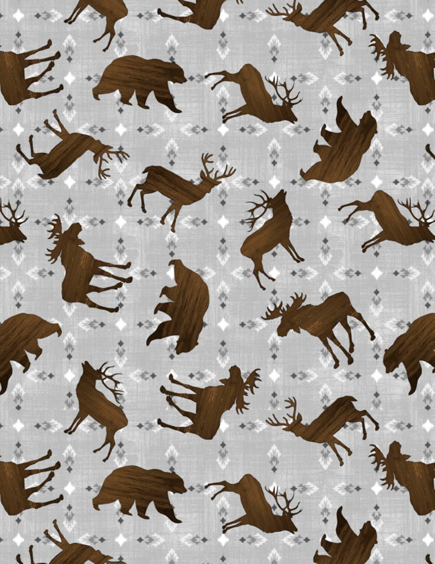 Timberline Trails Fabric by Wilmington Prints | Rustic Woodland Animal Fabric Quilting Cotton Yardage