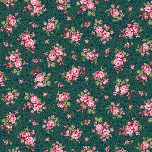Promise Me by Pat Sloan – Rose-Inspired Floral Fabric Collection with Metallic & Pearlescent Accents – 100% Cotton
