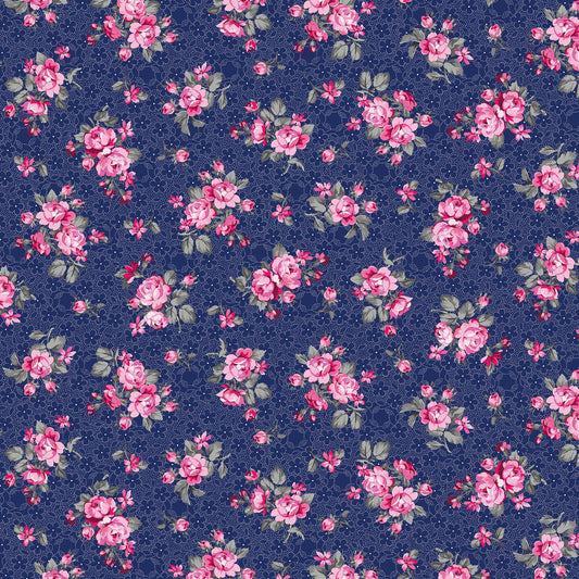 Promise Me by Pat Sloan – Rose-Inspired Floral Fabric Collection with Metallic & Pearlescent Accents – 100% Cotton