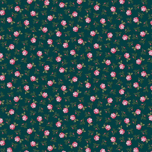 Promise Me by Pat Sloan – Rose-Inspired Floral Fabric Collection with Metallic & Pearlescent Accents – 100% Cotton