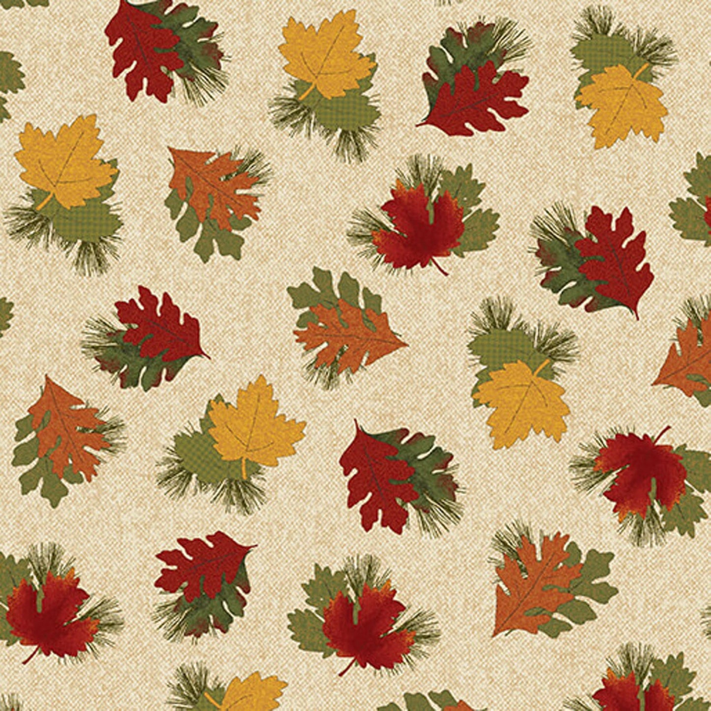 Fall Leaves Cotton Fabric – Autumn Forest Print | Benartex A Walk in the Forest