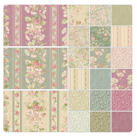 Benartex Beloved 10 Inch Precut Cotton Fabric Squares – 42 Pieces