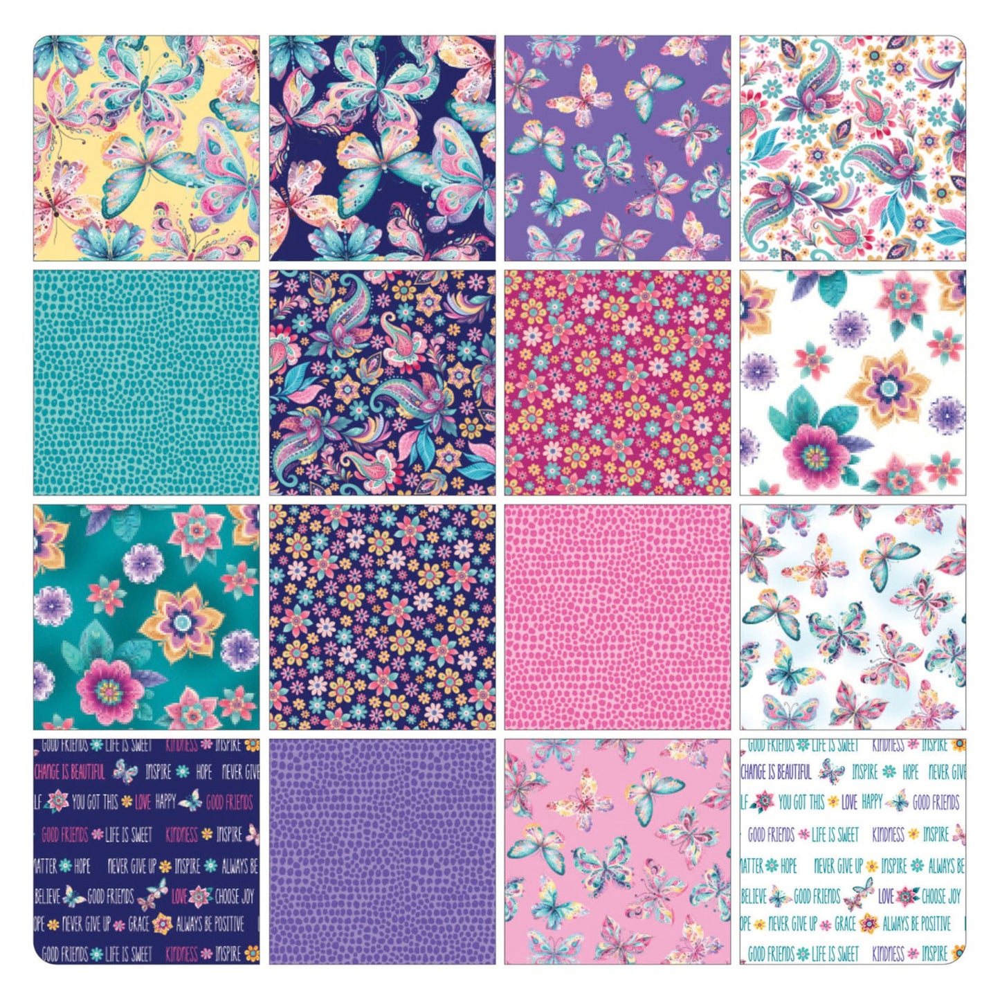 Benartex Faith and Grace 10" Precut Fabric Squares – 42 Piece Layer Cake