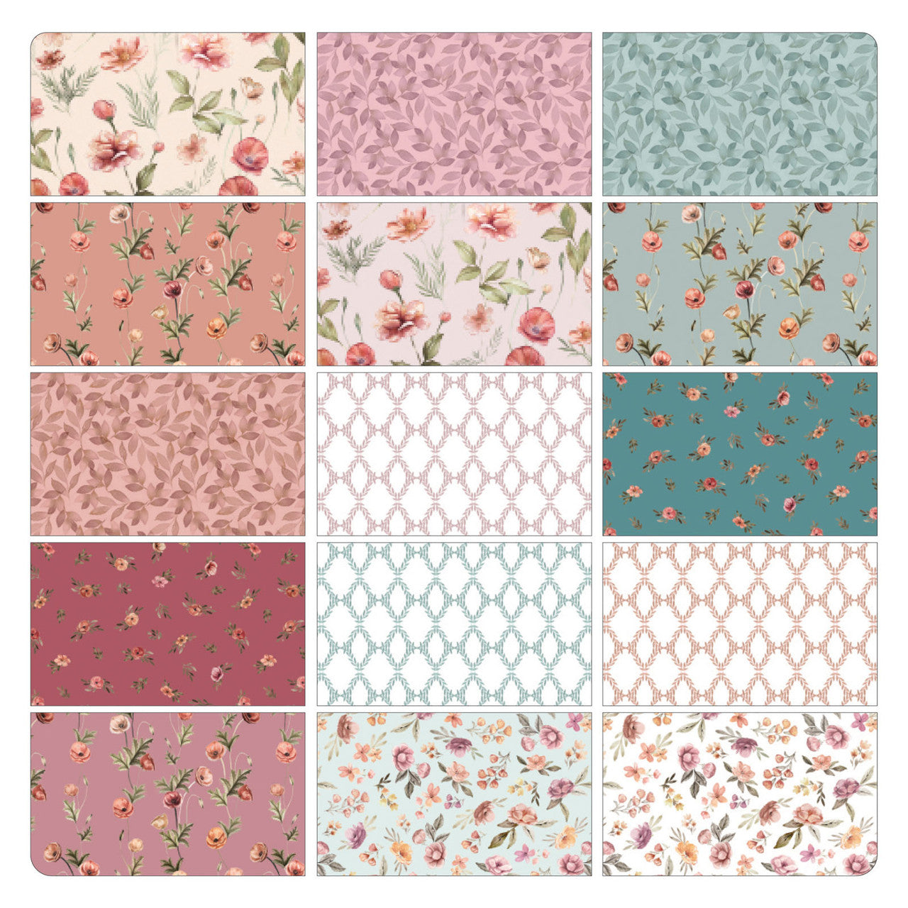 Benartex Garden of Affection 10" Precut Fabric Squares | 42 Piece Premium Cotton Quilting Bundle
