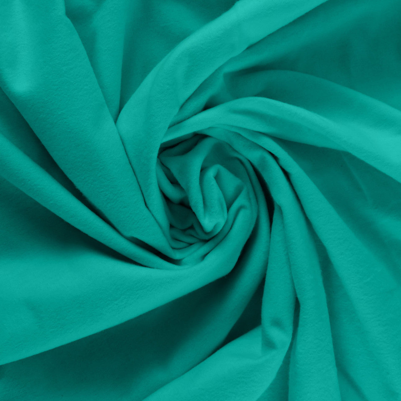 Solid Turquoise Flannel Fabric – Vivid Medium Weight Cotton Flannel