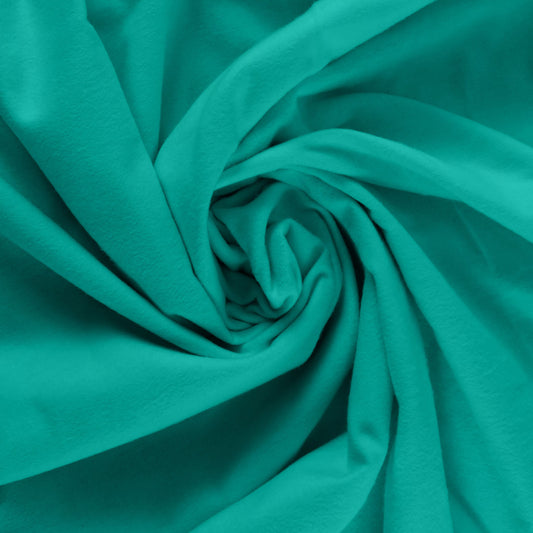 Solid Turquoise Flannel Fabric – Vivid Medium Weight Cotton Flannel