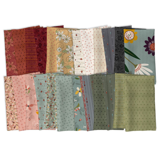 Henry Glass Love Bugs 10” Fabric Squares Charm Pack – Floral Ladybug Precut Quilt Fabric Bundle