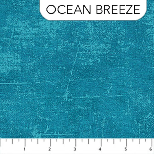 Ocean Breeze Flannel Fabric by Northcott – Canvas Collection Cotton Flannel, Teal Blue Yardage