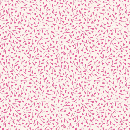 Tiny Tulips Pink Fabric by Felicity Fabrics – Wild and Free Floral Quilting Cotton Yardage