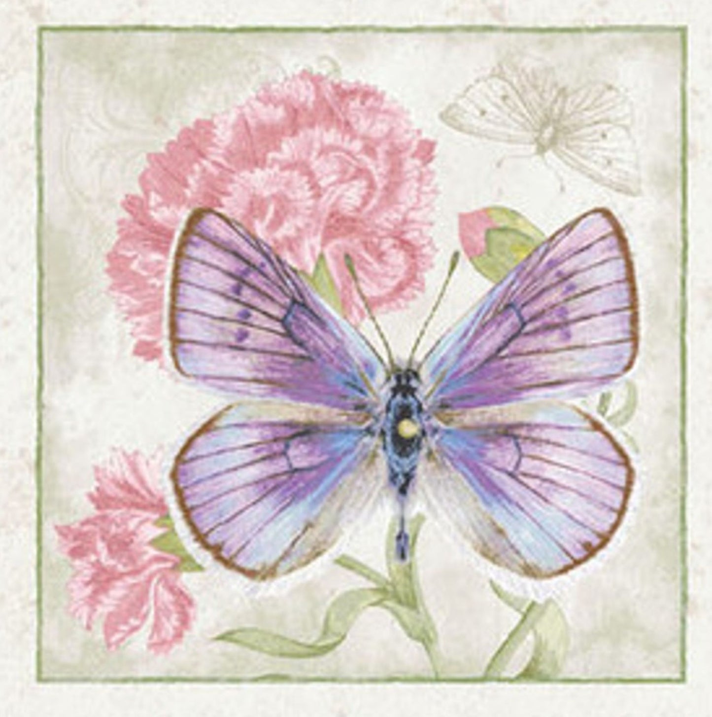 Henry Glass Fluttering Florals Quilt Blocks Panel Cotton Fabric